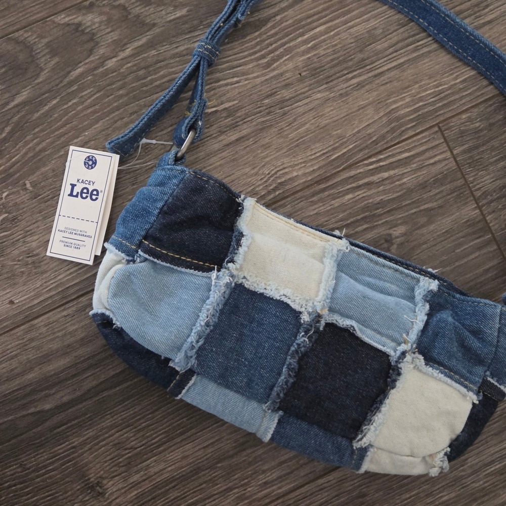 Lee x Kacey Musgraves Patchwork Denim Mini Shoulder Bag Small Y2K NEW - Picture 4 of 9